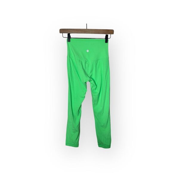 Lululemon Align High-Rise Crop 23" in Pistachio Lime Green Double Lined - Size 4 - Picture 8 of 10